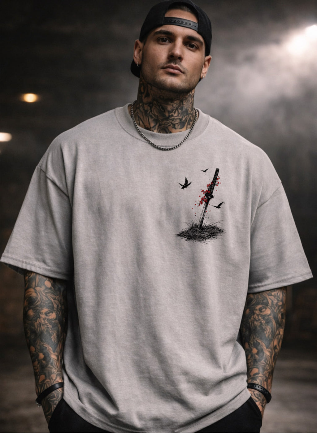 Premium Oversize Grey Panda Samurai Dinasty ビッグモイ