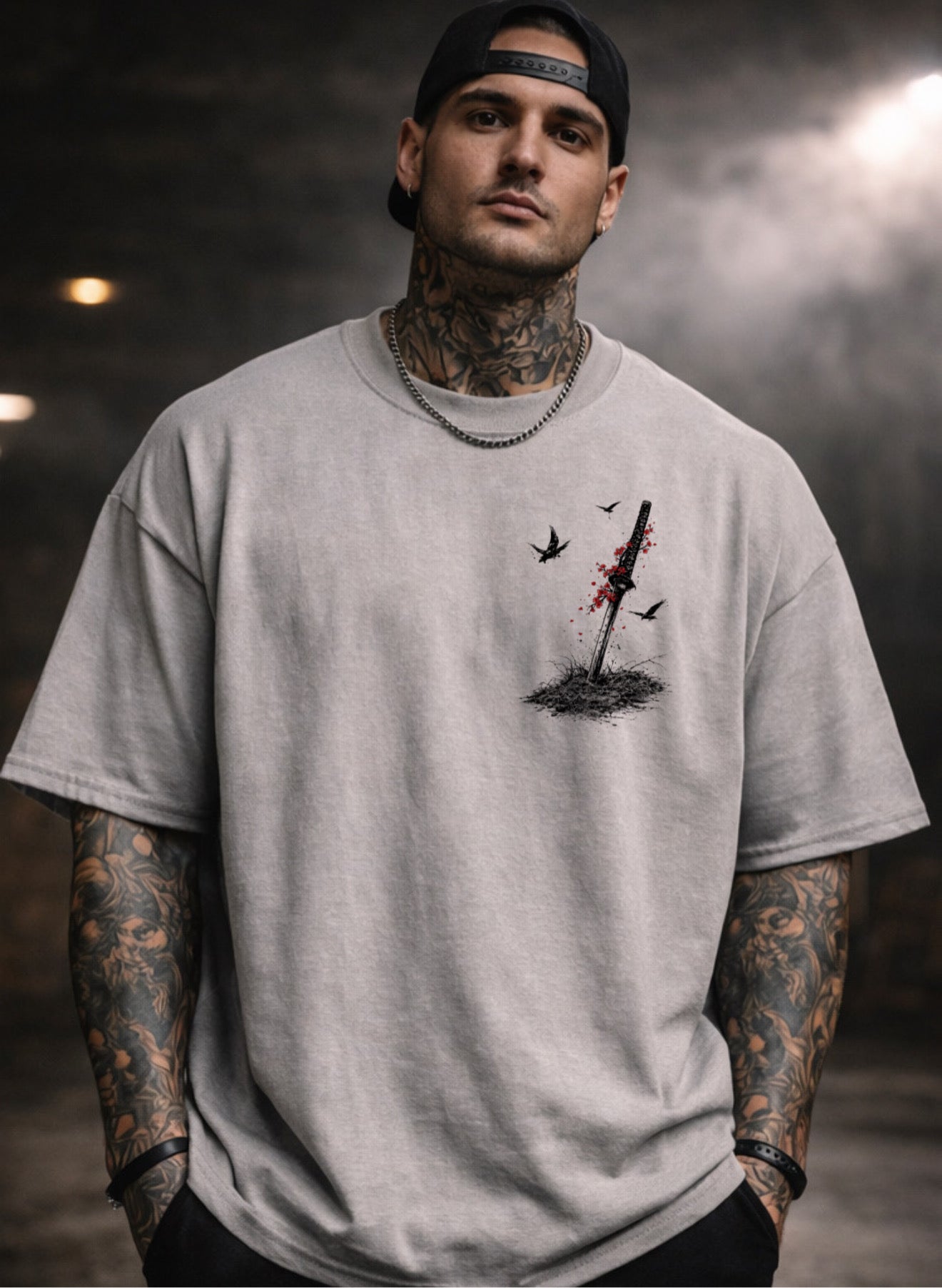 Premium Oversize Grey Panda Samurai Dinasty ビッグモイ